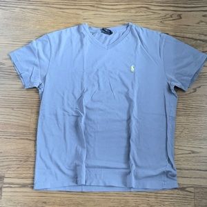 Polo Ralph Lauren V Neck T Shirt Medium Blue